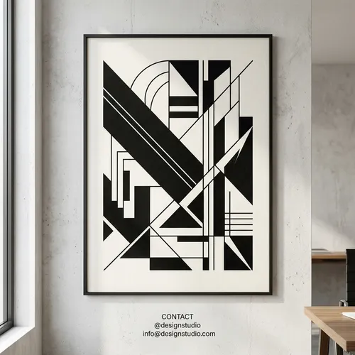 Geometric artwork illustration representing communication and connection