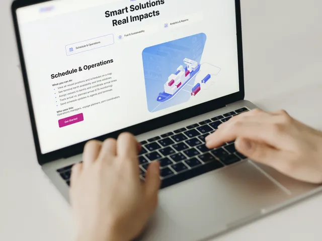High-fidelity logistics company website desktop layout showcase