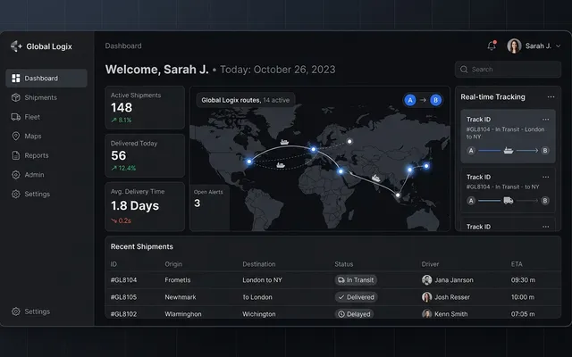 Interactive map and routing interface showing live transit routes