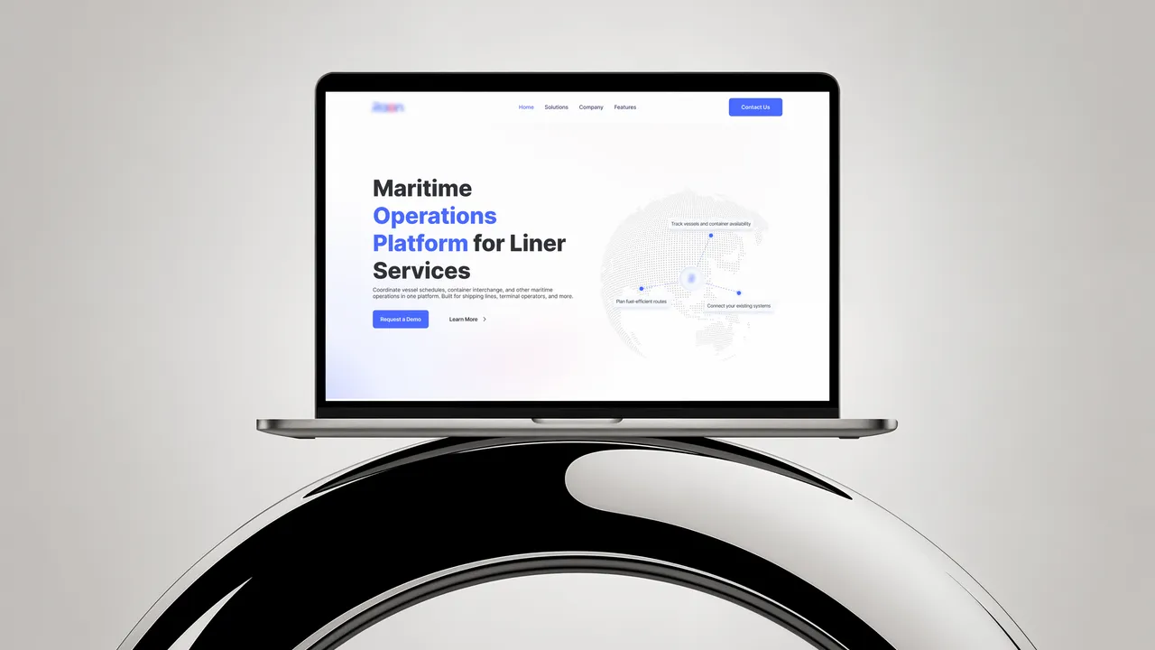 Logistics Company Website Hero Showcase