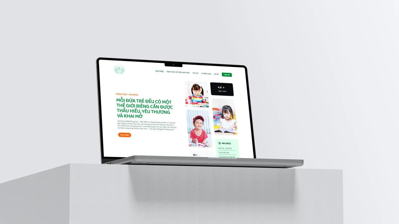 Education Management Website Hero Showcase