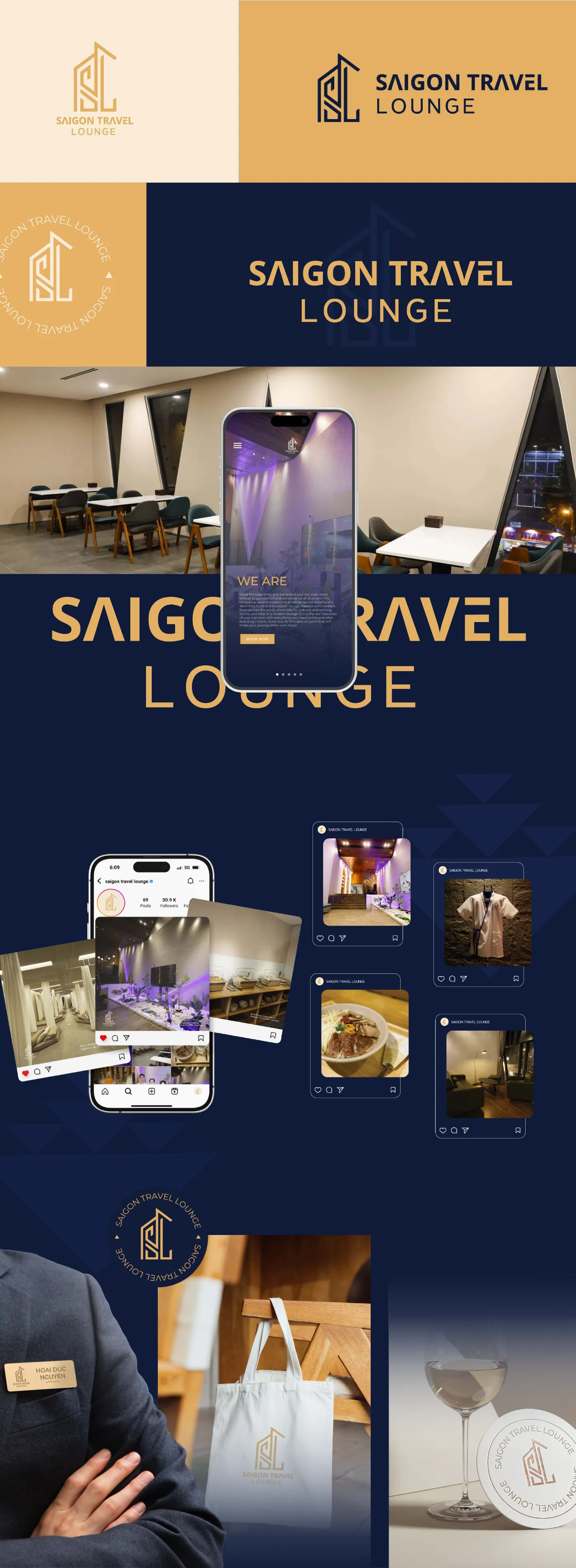 Saigon Travel Lounge visual brand identity assets 1